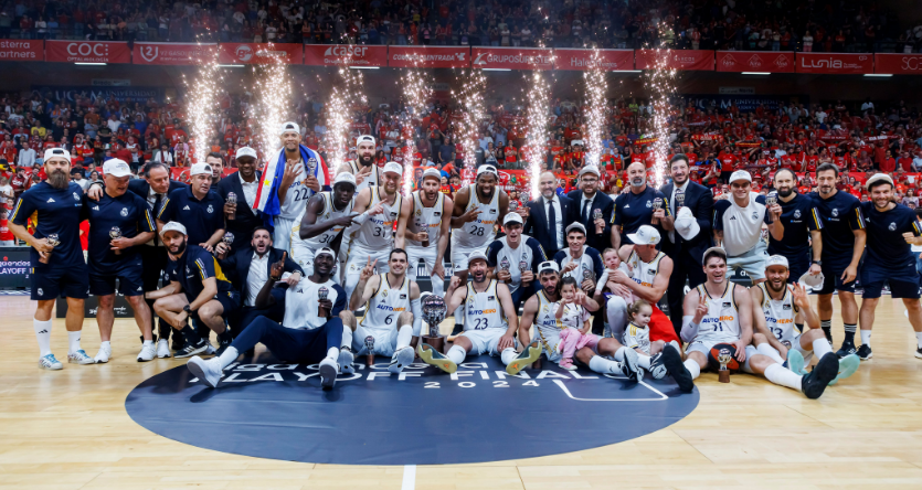 Celebración del título del Real Madrid.