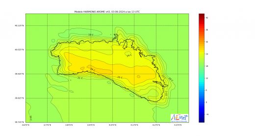 Gráfico de la AEMET.