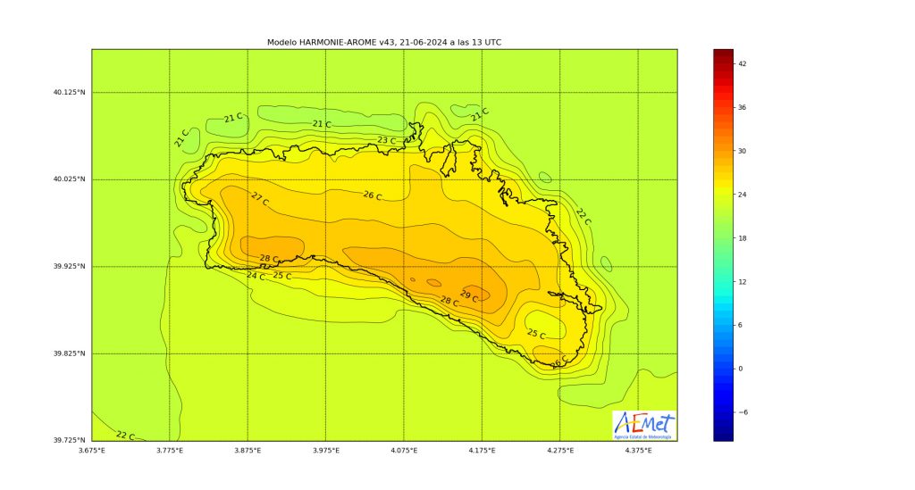 Gráfico de la AEMET.