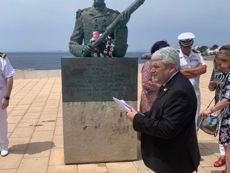 Acto celebrado en Ciutadella como homenaje al Almirante Farragut de la Armada de los Estados Unidos