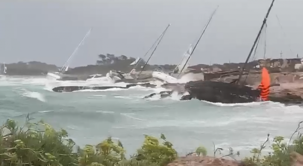 Formentera, azotada por el temporal.