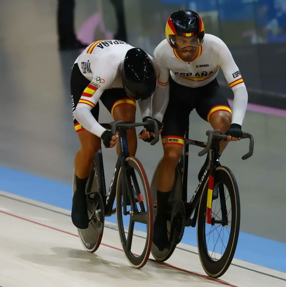 Torres y Mora, durante la prueba.