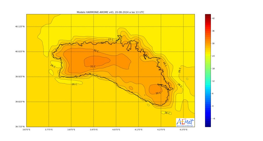 Gráfico de la AEMET.