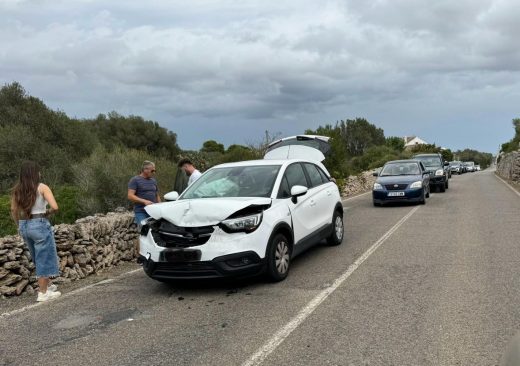 Imagen de uno de los coches accidentados (Foto: Tolo Mercadal)