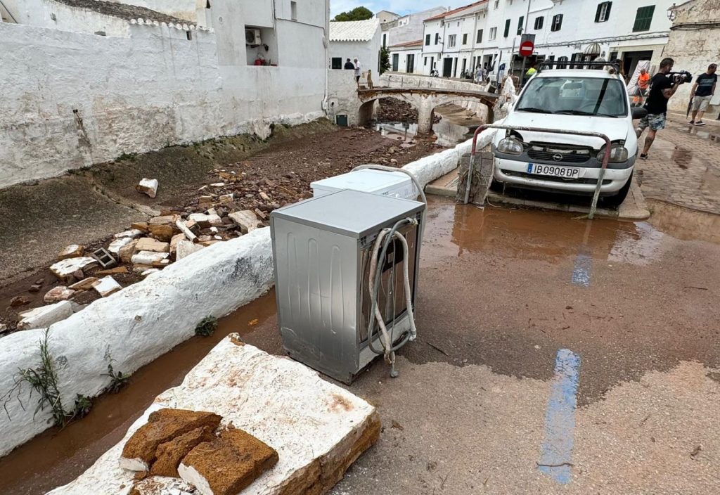 Consecuencias del paso de la DANA por Es Mercadal (Foto: Tolo Mercadal)