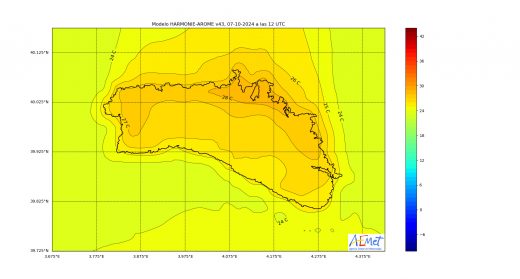 Gráfico de la AEMET.