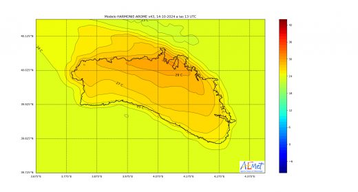 Gráfico de la AEMET.