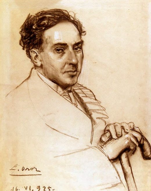 Retrato de Antonio Machado por Leandro Oroz.