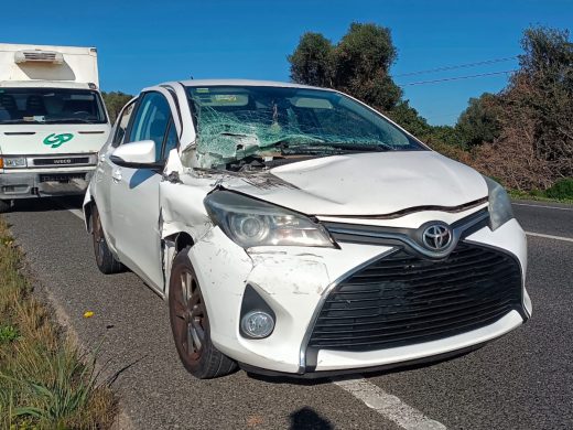 (Fotos) Colisión en cadena en la carretera general: trasladan a dos heridos al Mateu Orfila