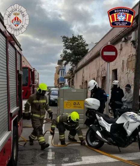 Incendio en Ciutadella.