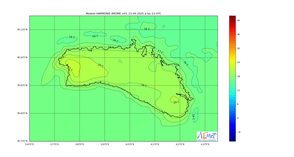 Gráfico de la AEMET.