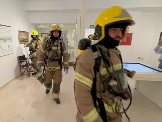 (Fotos y vídeo) El Museo de Menorca pone a prueba su Plan de Salvaguarda con un simulacro de incendio