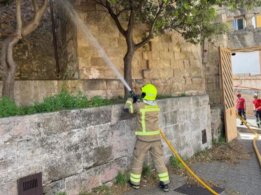 (Fotos y vídeo) El Museo de Menorca pone a prueba su Plan de Salvaguarda con un simulacro de incendio