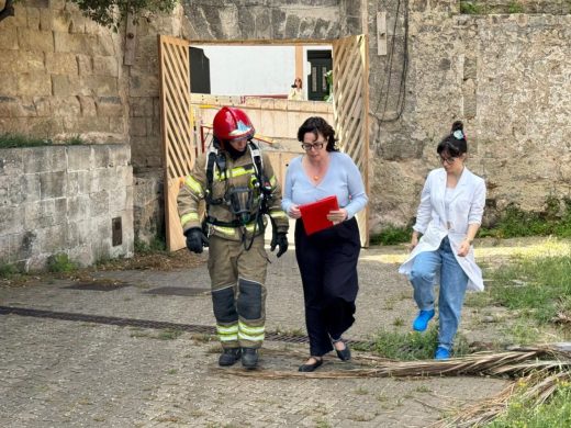 (Fotos y vídeo) El Museo de Menorca pone a prueba su Plan de Salvaguarda con un simulacro de incendio