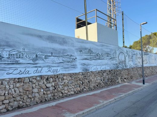 (Fotos) El mural que cuenta la historia de Es Castell